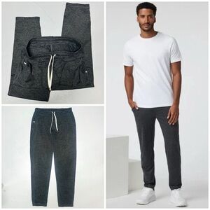 Vuori *Repaired* Ponto Performance Sweatpant Stretch Straight Leg Heather Grey